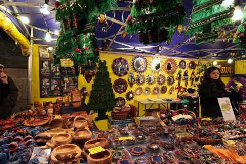 A Christmas Market in Milan, Italy