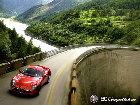 The curvacious Alfa Romeo 8c