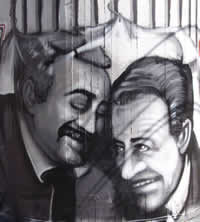Wall Painting of Murdered anti-mafia judges Borsellino and Falconi