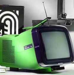 A Green Brionvega Algol Television