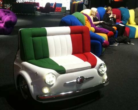 Fiat 500 seating by Meritalia