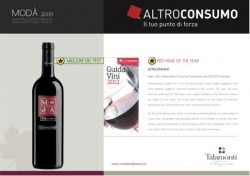 Wine of the Year -Talamonti Moda 2009