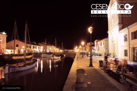 Cesenatico Canal by night
