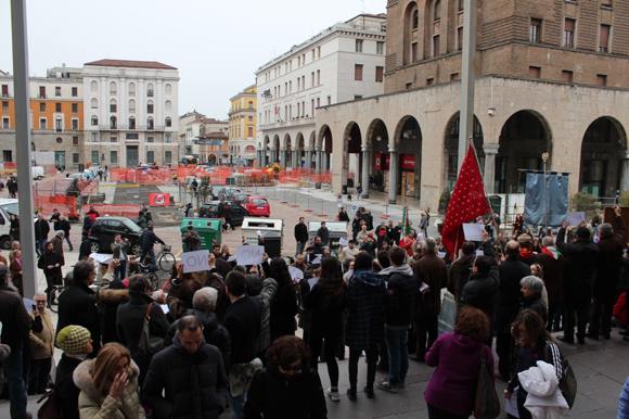 Anti Bigio protest in Brescia in March 2013
