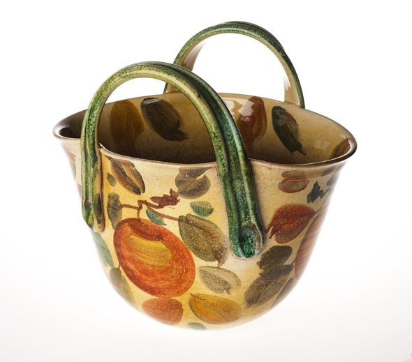Frutta Laccata Basket-Shaped Bowl