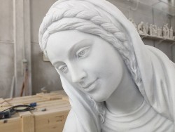 Marble Mary Sculpture